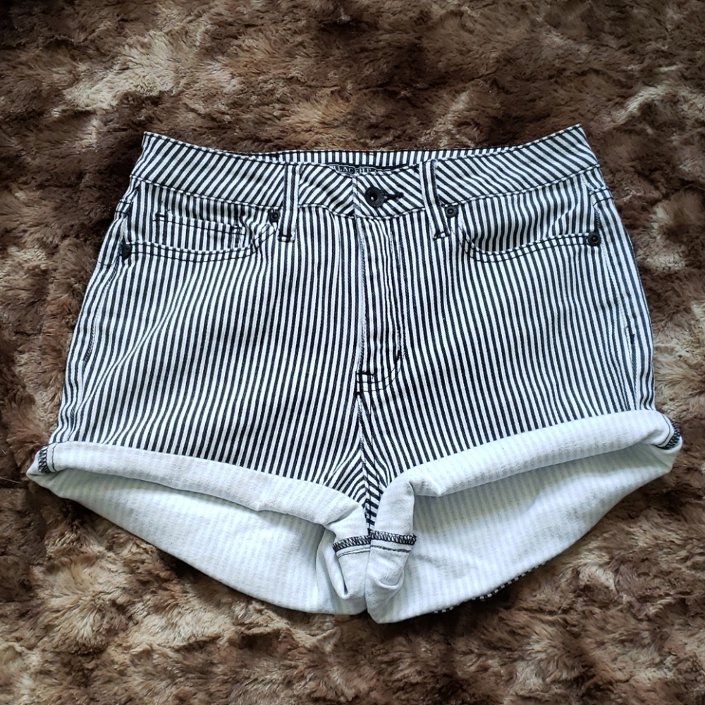 Blackheart striped high waisted shorts